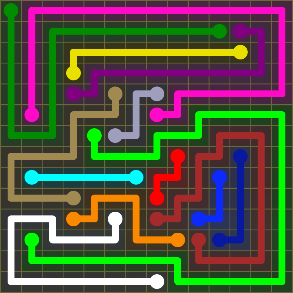 Flow Free 1925 Solution