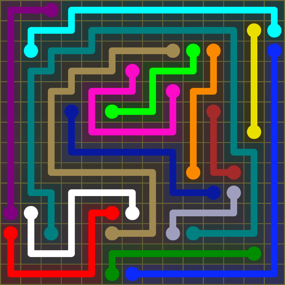Flow Free 1837 Solution