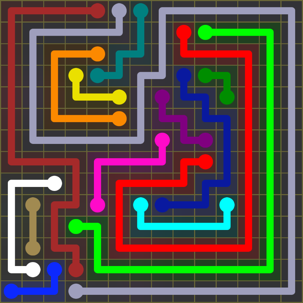 Flow Free 1838 Solution