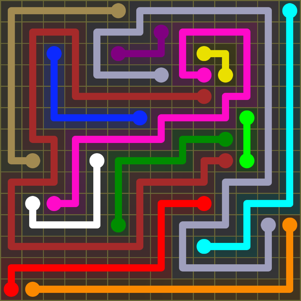 Flow Free 1839 Solution
