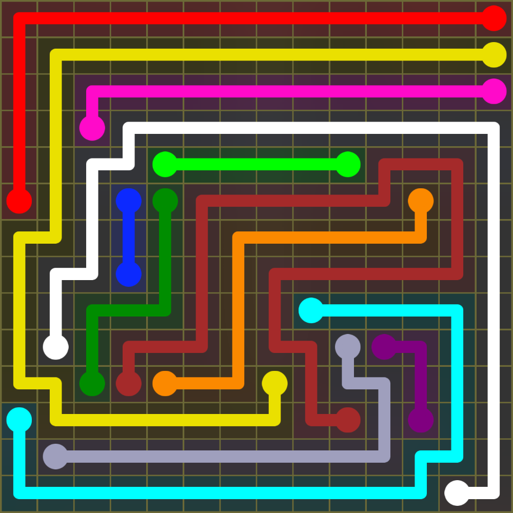 Flow Free 1851 Solution