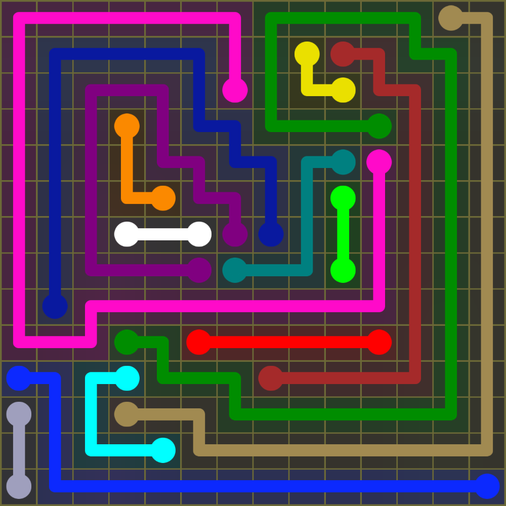 Flow Free 1853 Solution