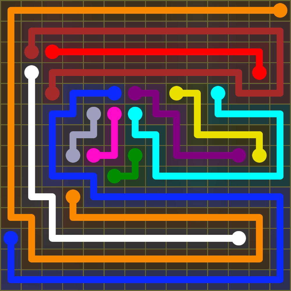 Flow Free 1854 Solution