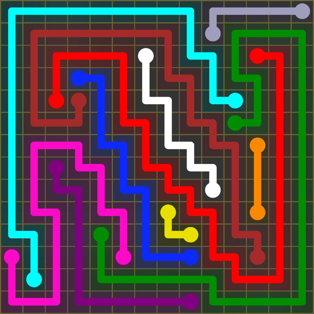 Flow Free 1862 Solution
