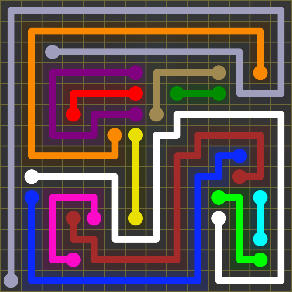 Flow Free 1864 Solution