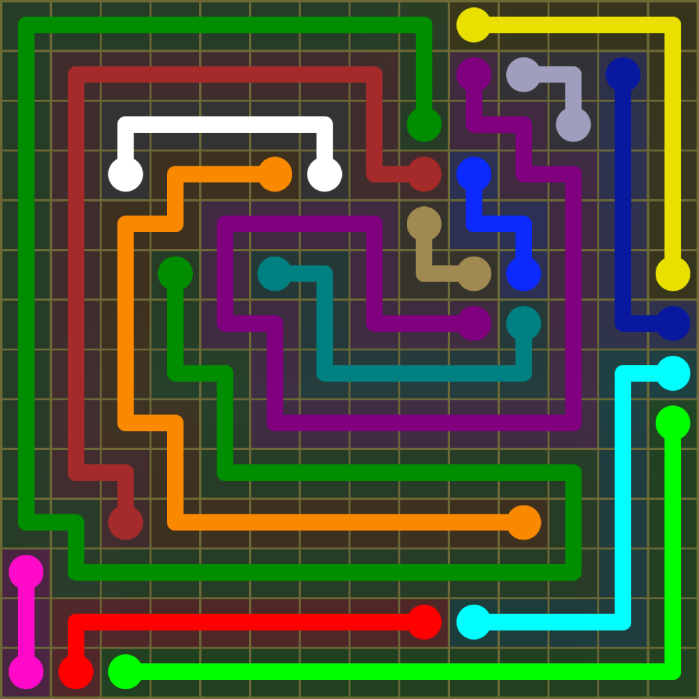 Flow Free 1866 Solution