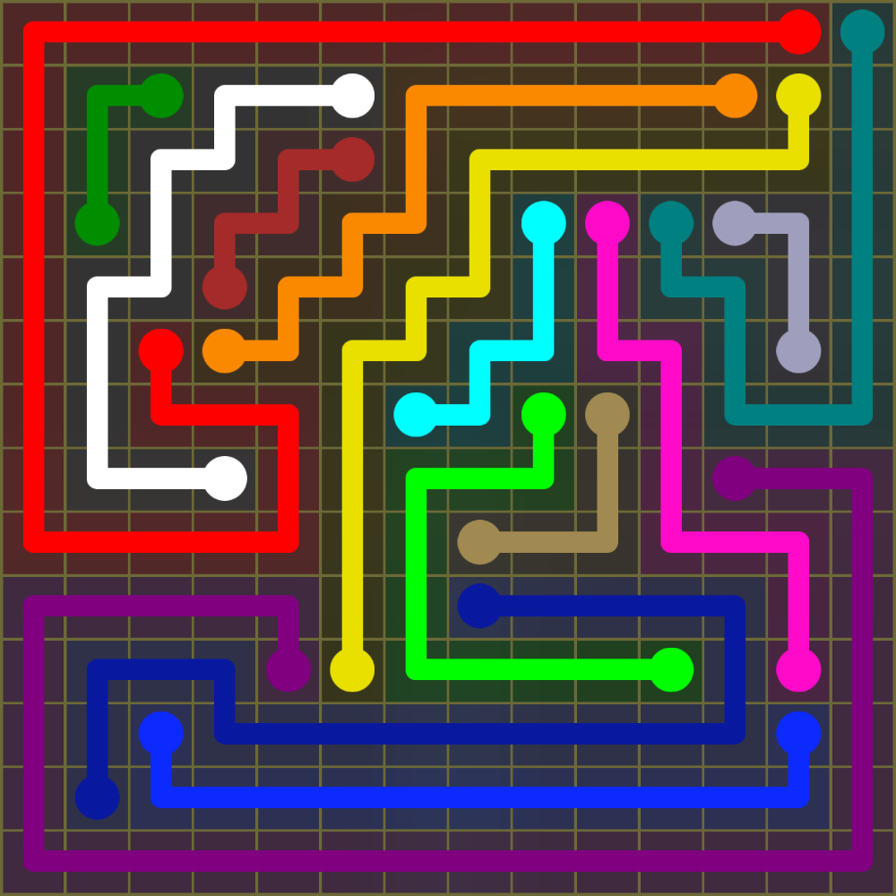 Flow Free 1874 Solution