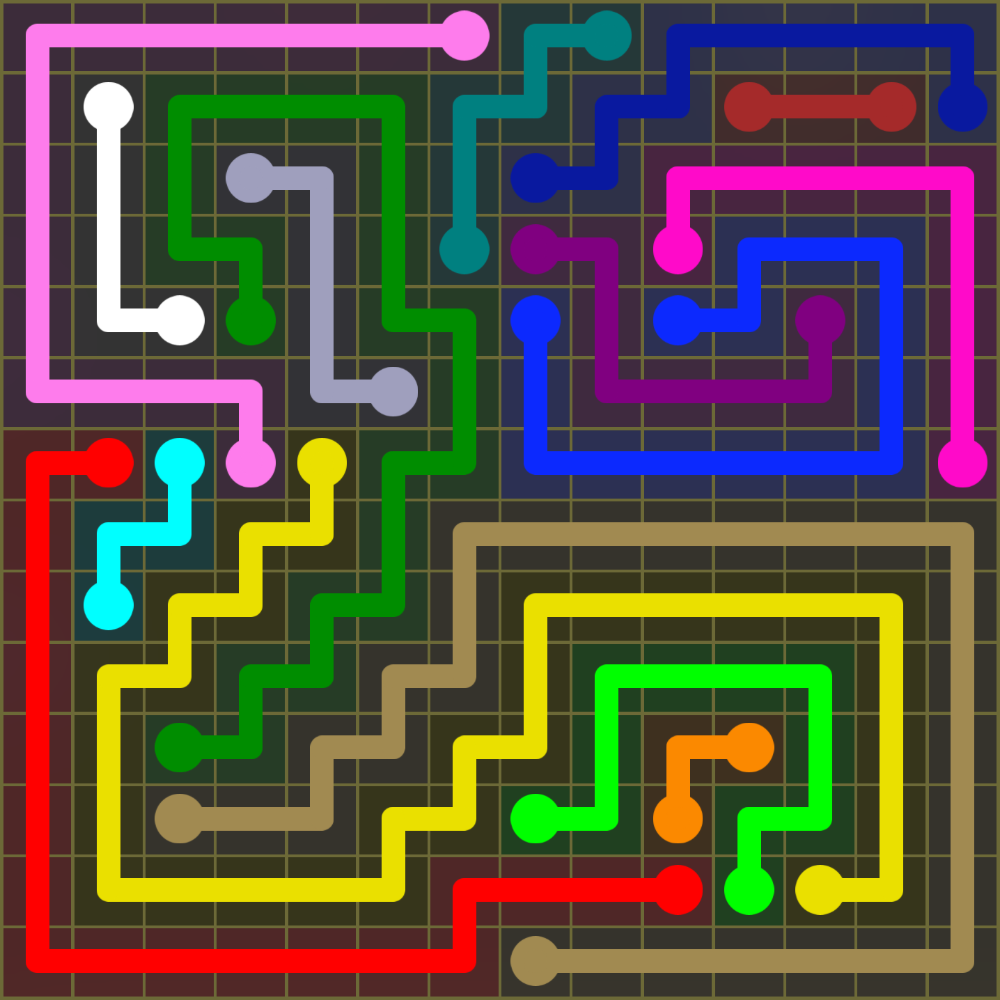 Flow Free 1875 Solution