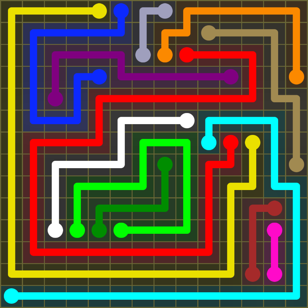 Flow Free 1876 Solution