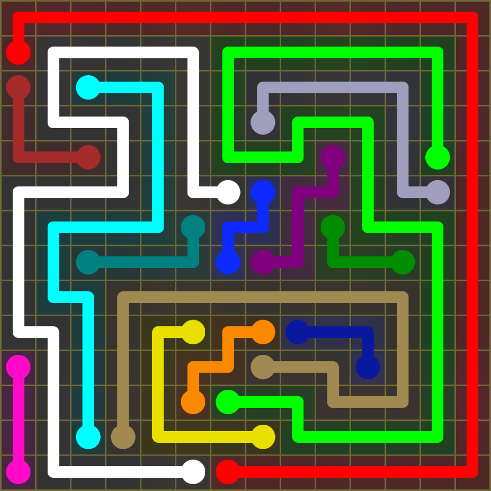Flow Free 1878 Solution