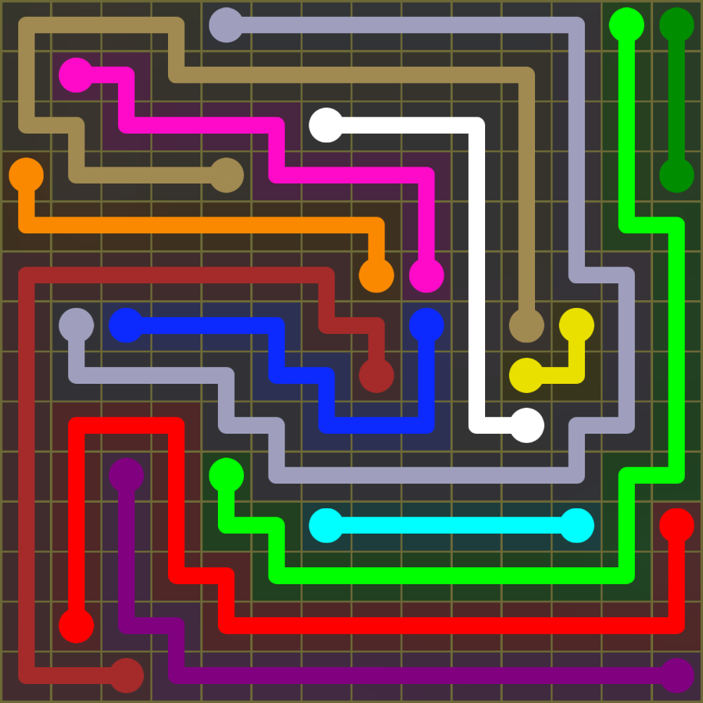 Flow Free 1882 Solution