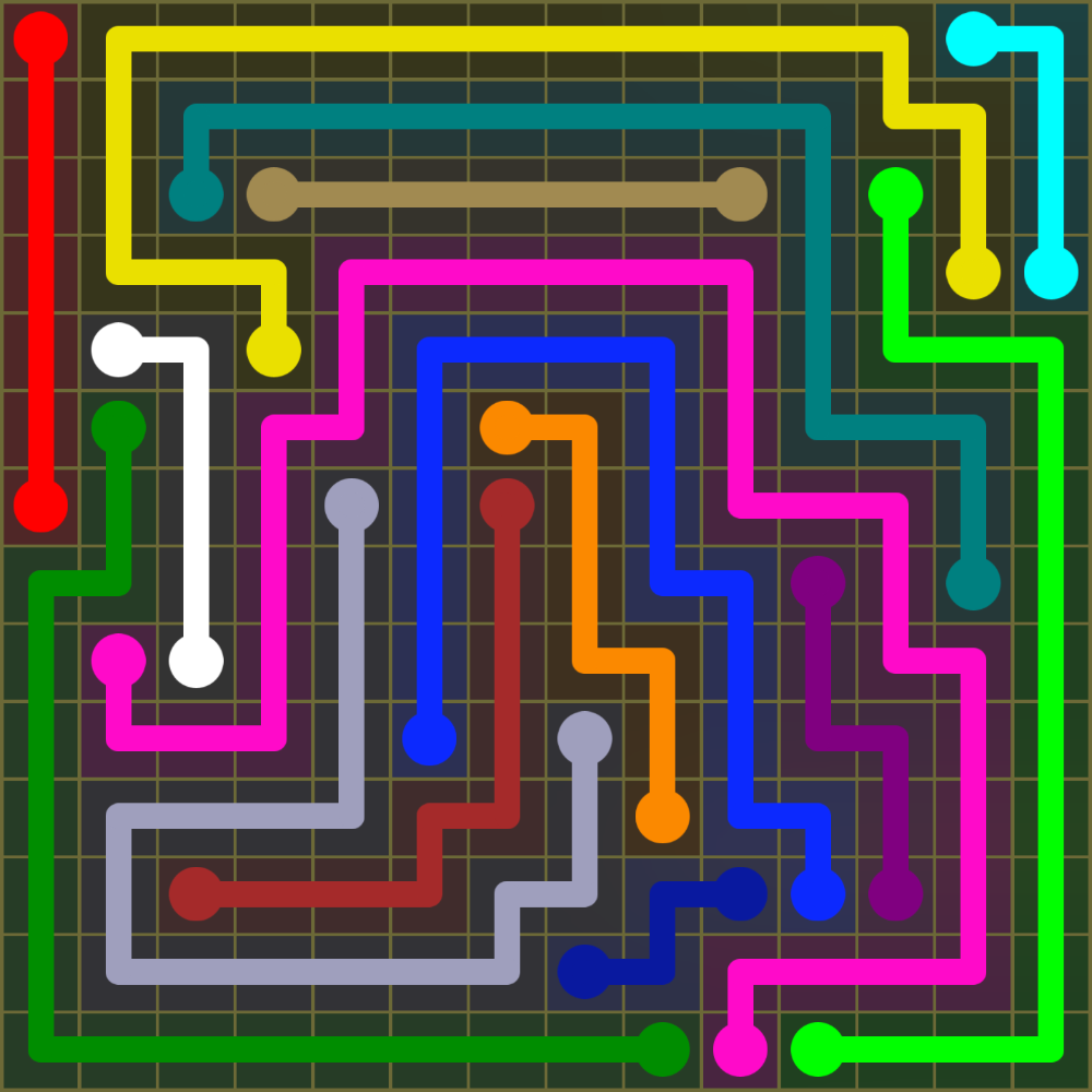 Flow Free 1885 Solution