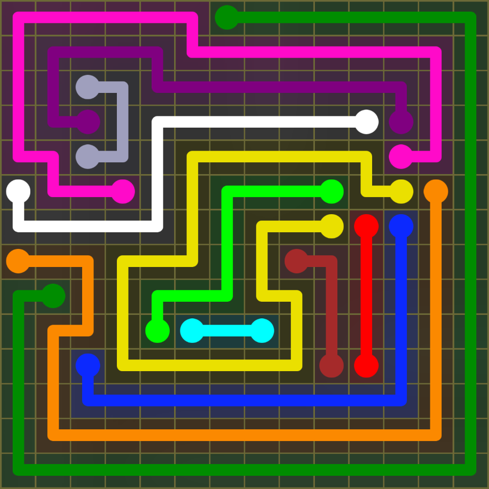 Flow Free 1886 Solution