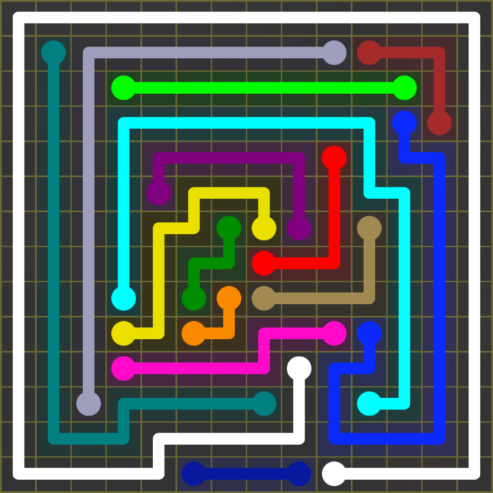 Flow Free 1887 Solution