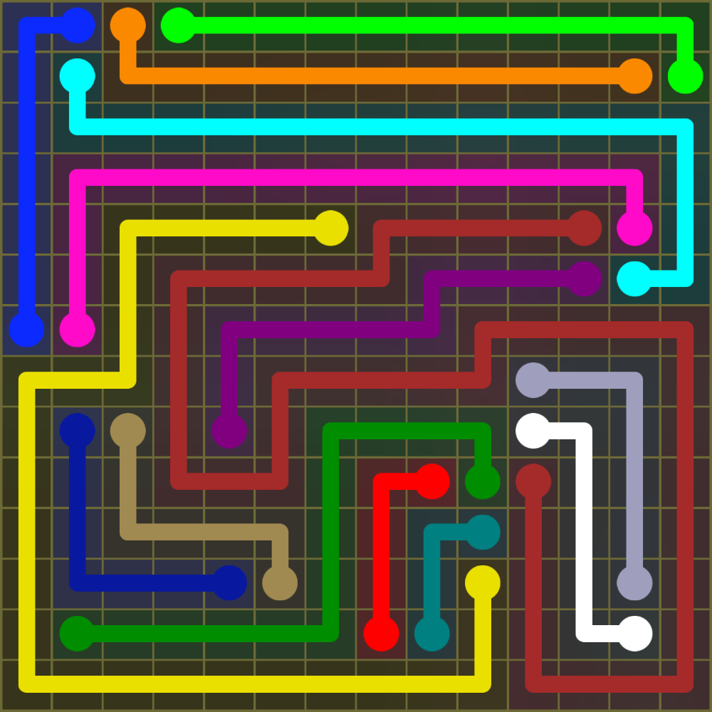 Flow Free 1888 Solution
