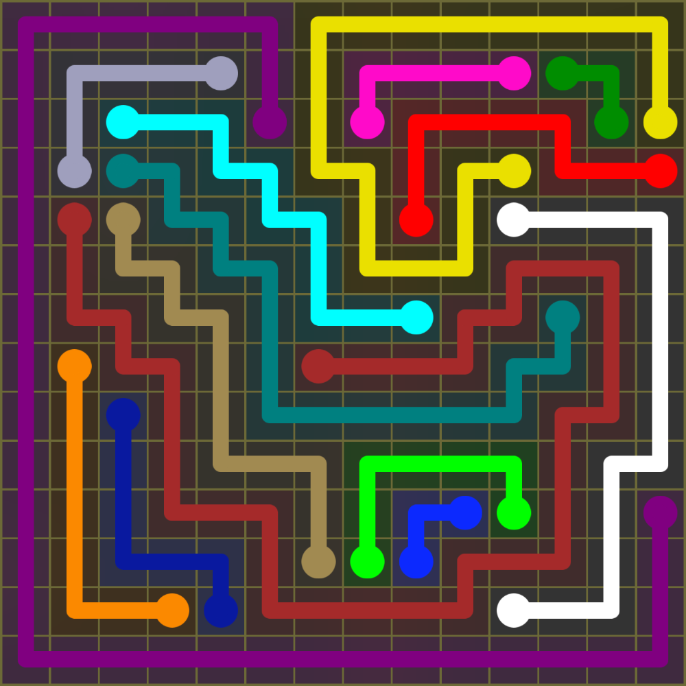 Flow Free 1889 Solution