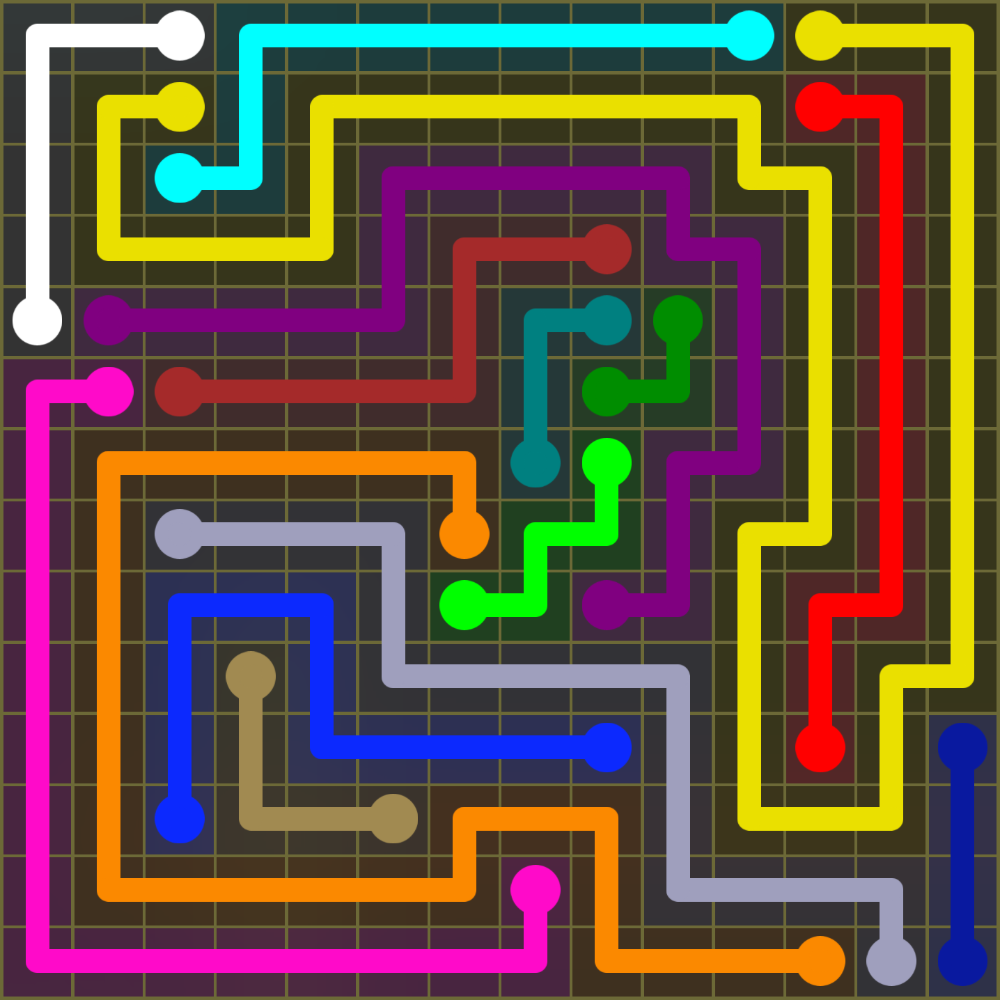Flow Free 1907 Solution