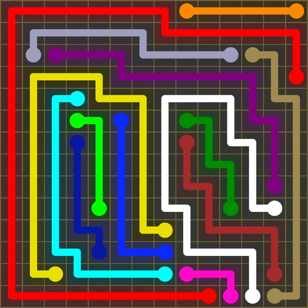 Flow Free 1909 Solution