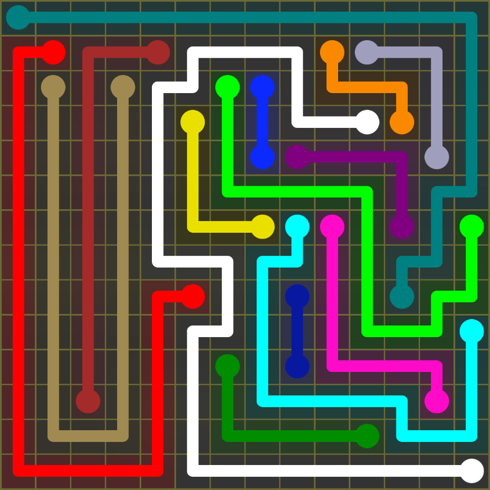 Flow Free 1895 Solution