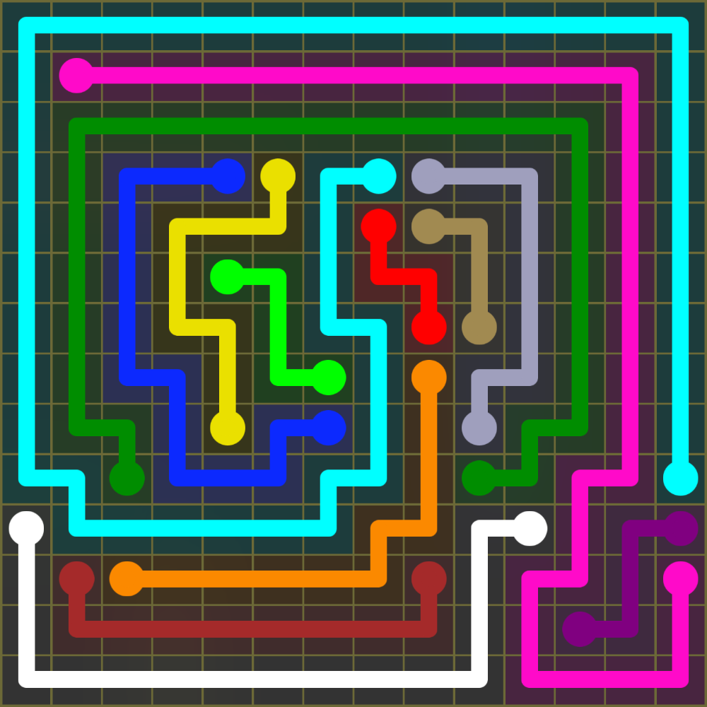 Flow Free 1896 Solution